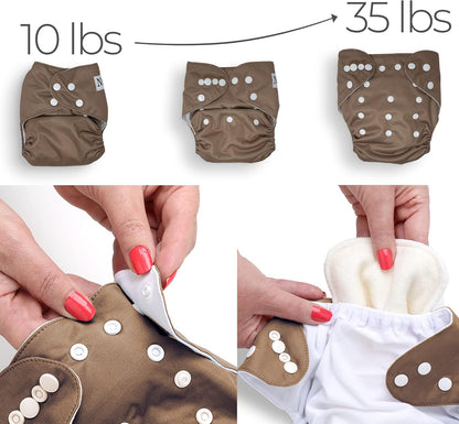 Nora's Nursery Cloth Diapers + Nora's Nursery Pail Liner for Cloth Diapers