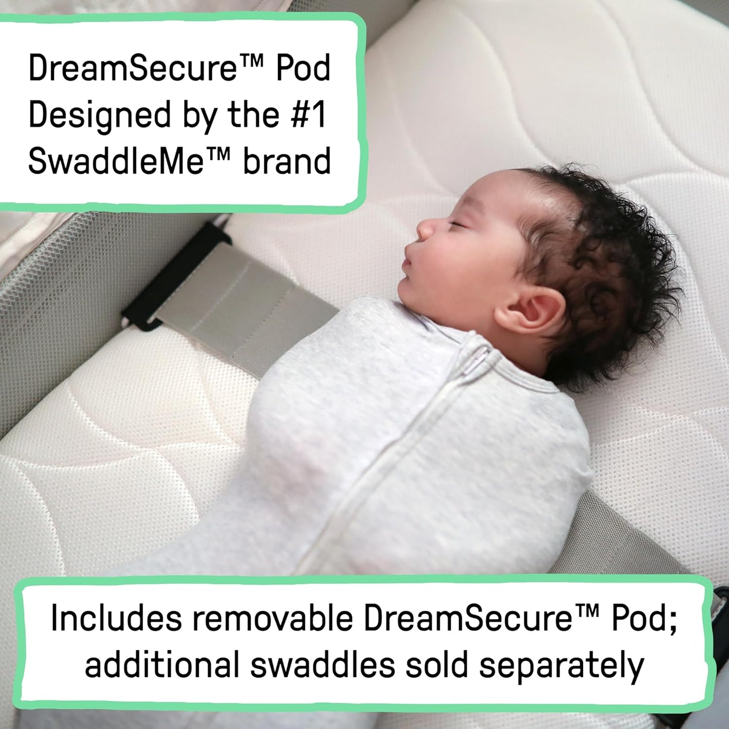 Ingenuity Dream Hero Starlight 3-in-1 Co-Sleeping Bassinet and Crib - Lume (Grey), Unisex, Newborn to 12 Months