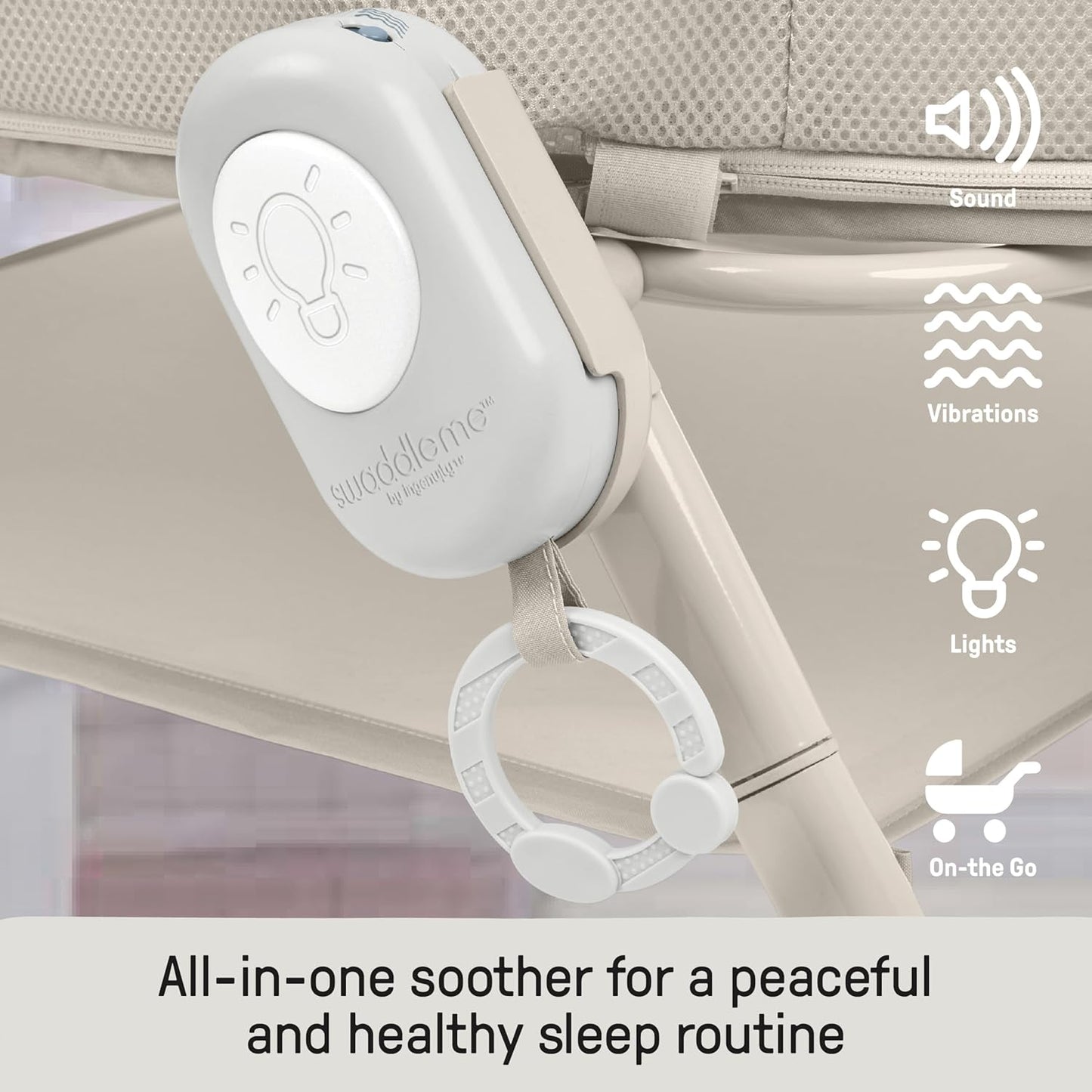 Ingenuity Dream Hero Starlight 3-in-1 Co-Sleeping Bassinet and Crib - Lume (Grey), Unisex, Newborn to 12 Months