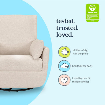 Davinci Juno Swivel Glider in Vanilla, Greenguard Gold & CertiPUR-US Certified