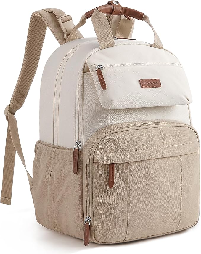 mommore Diaper Bag Backpack, Multi-pocket Large Diaper Bag Travel Backpack for Mom Dad, Quick Access Baby Bag with Insulated Pockets, Changing Pad, Stroller Straps