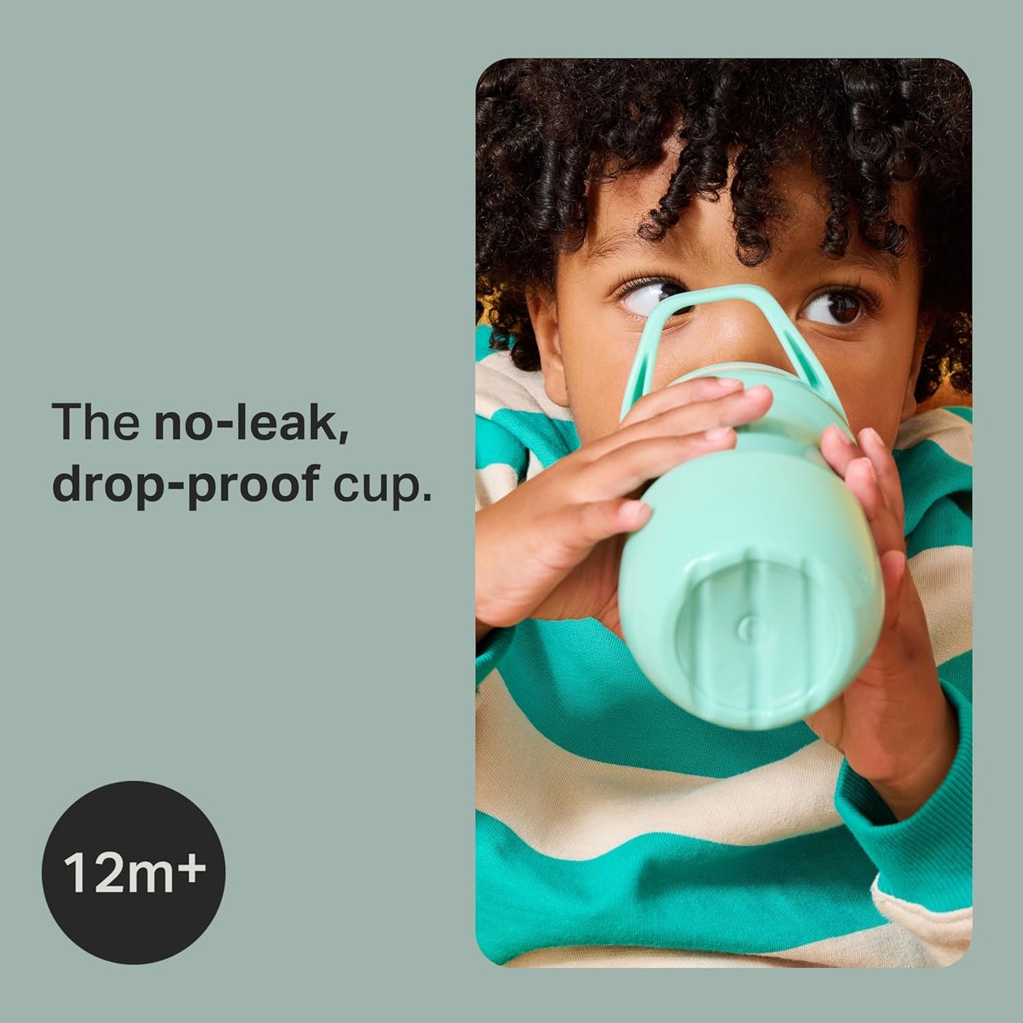 Tommee Tippee Insulated 9oz Sporty Spout Toddler Water Bottle, No Spill, Sippy Cups for Toddlers 1-3, Two-Piece Valve Helps Stop Spills, Green & Teal, BPA Free, Pack of 2
