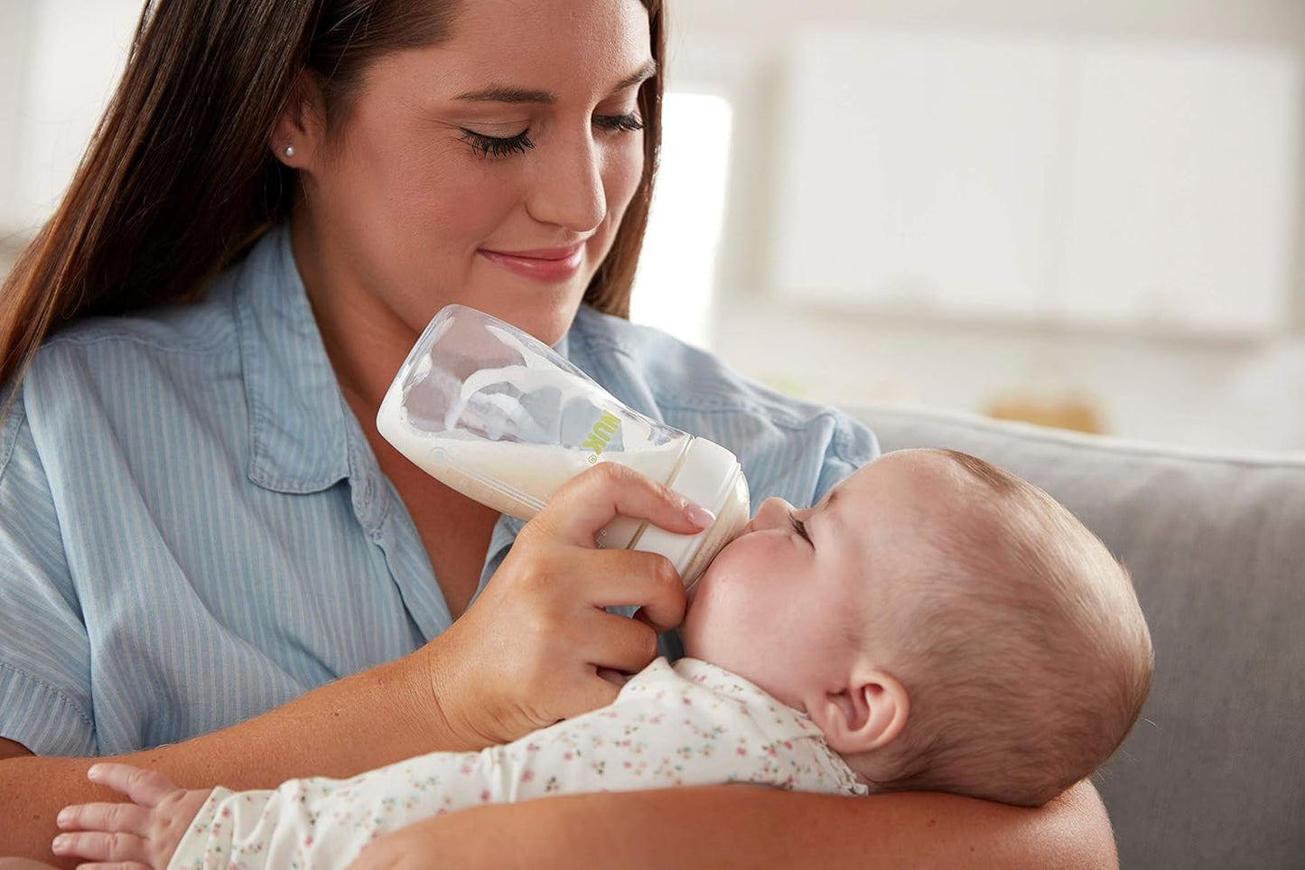 NUK Simply Natural Baby Bottles with SafeTemp Gift Set - Includes 4 Bottles