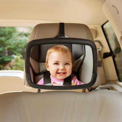 Munchkin Car Seat Cover and Baby Backseat Mirror, Includes Elite Seat Guardian Protector for Under Baby Car Seats & Toddler Booster Seats and Pivot 360 Adjustable Auto Mirror for Rear Facing Carseats