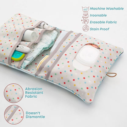 HAMUR Baby Diaper Bag Organizer – Travel-Friendly, Compact & Foldable | Stroller Pouch for Newborn Essentials – Must-Have for Boys & Girls (Leaves)