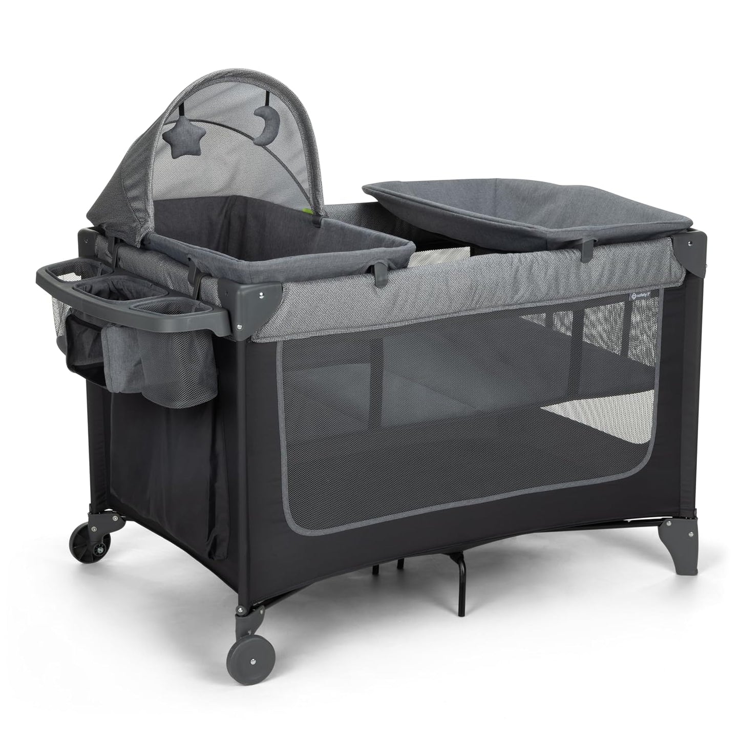 Safety 1st Basic 2-in-1 Play Yard with Bassinet, Gray
