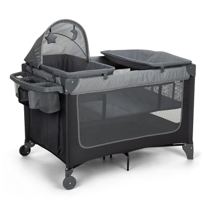Safety 1st Basic 2-in-1 Play Yard with Bassinet, Gray
