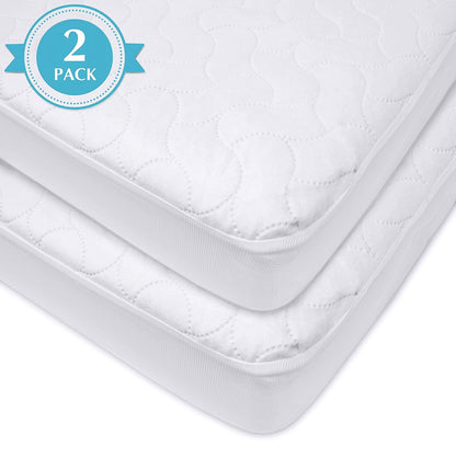 American Baby Company Waterproof Fitted Pack and Play Mattress Protector 39" x 27" - Quilted, Noiseless, Ultra-Soft & Breathable Playpen and Pack n Play Mattress Cover