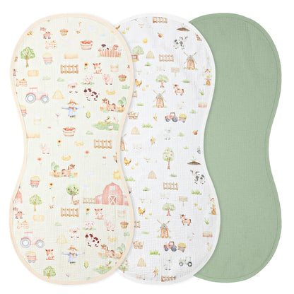 Hahafelt 3 Pcs Changing Pad Liners Fits in Peanut Shape Changing Pad Waterproof Diaper Mats Organic Cotton Peanut Mats are Warm on Baby's Back, Washable Reusable (Starry Style,Multicolor)