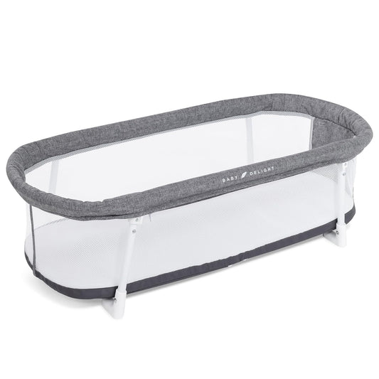 Baby Delight Snuggle Nest Bassinet, Portable Baby Bed, for Infants 0 – 5 Months, Driftwood Grey