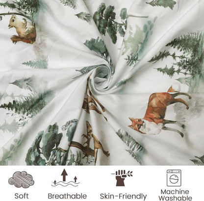 PHF 3 Pack Soft Mini Crib Sheets, Floral & Animal Pack N Play Sheets for Baby Boys Girls, No Slip Universal Fit for Pack N Play, Playard, Portable and Mini Crib Mattresses,Floral & Animal