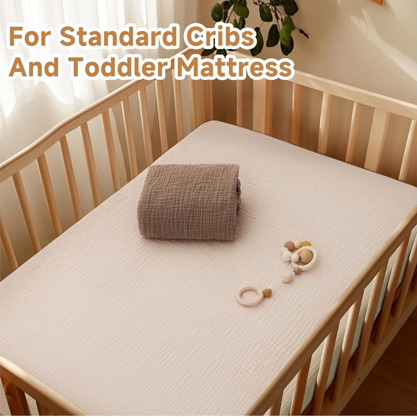 Muslin Bassinet Sheet Compatible with Maxi-COSI Iora & Iora Air Bedside Sleeper - 100% Cotton Rectangular Mattress Pad Cover (33"x20"), Breathable & Soft, Boho (1 Pack Blue)