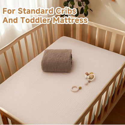 Muslin Bassinet Sheet Compatible with Maxi-COSI Iora & Iora Air Bedside Sleeper - 100% Cotton Rectangular Mattress Pad Cover (33"x20"), Breathable & Soft, Boho (1 Pack Blue)