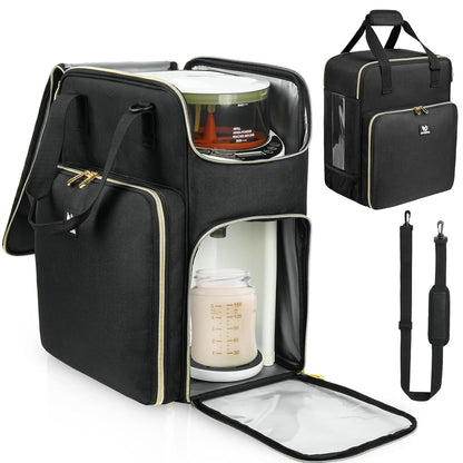 Carrying Case Compatible with Baby Brezza Formula Pro Mini Baby Mixer Machine, Insulated Formula Mixer Travel Bag with Shoulder Strap