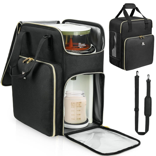Carrying Case Compatible with Baby Brezza Formula Pro Mini Baby Mixer Machine, Insulated Formula Mixer Travel Bag with Shoulder Strap