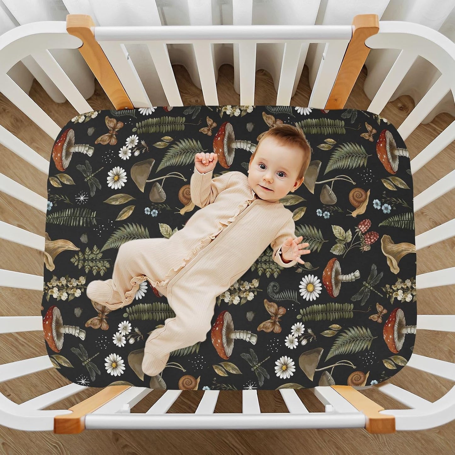 Fitted Crib Sheets Turtle Sea Horse Stretchy Portable Playard Sheets for Baby Toddler, Breathable Soft Mini Crib Mattress 39 x 27 in for Boys and Girls