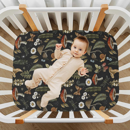 Fitted Crib Sheets Turtle Sea Horse Stretchy Portable Playard Sheets for Baby Toddler, Breathable Soft Mini Crib Mattress 39 x 27 in for Boys and Girls