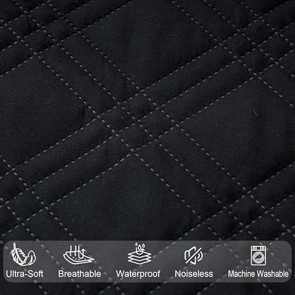 david's kids 2 Pack Waterproof Mini Crib Mattress Protector, Fit Pack N Play, Playard and Mini Crib Mattresses, Ultra Soft Breathable Pad Cover for Boys Girls Neutral, Black Checker