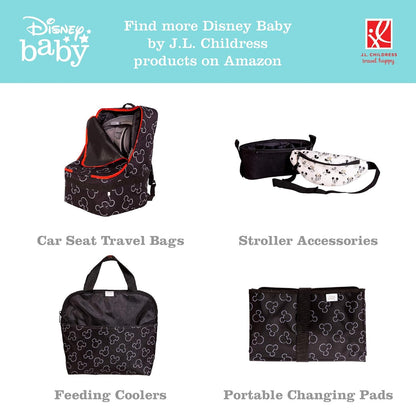 J.L. Childress Gate Check Bag for Single & Some Double Strollers - Travel Bag for Airplane, Fits Most Standard Baby Strollers, Airport Accessories for Gate Check, Flying Essentials - Red