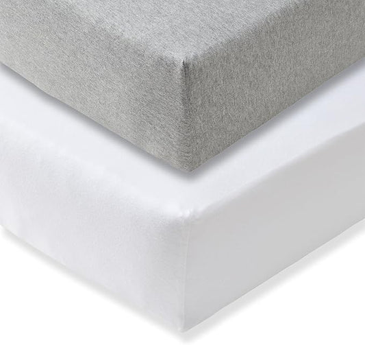 Burt's Bees Baby Essential Organic Cotton Fitted Crib Sheet, Breathable for Boy Girl Standard Crib & Toddler Mattresses