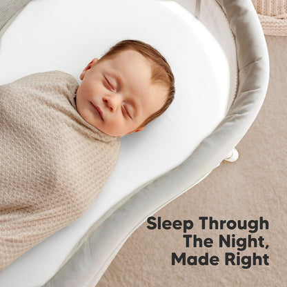 2-Pack Organic Bassinet Sheets for Girls, Boys - 100% Cotton Bassinet Mattress Sheets Compatible with Halo Bassinest Swivel Sleeper, Graco, Baby Delight, Chicco, Unisex Fitted Bassinet Sheets (Elly)