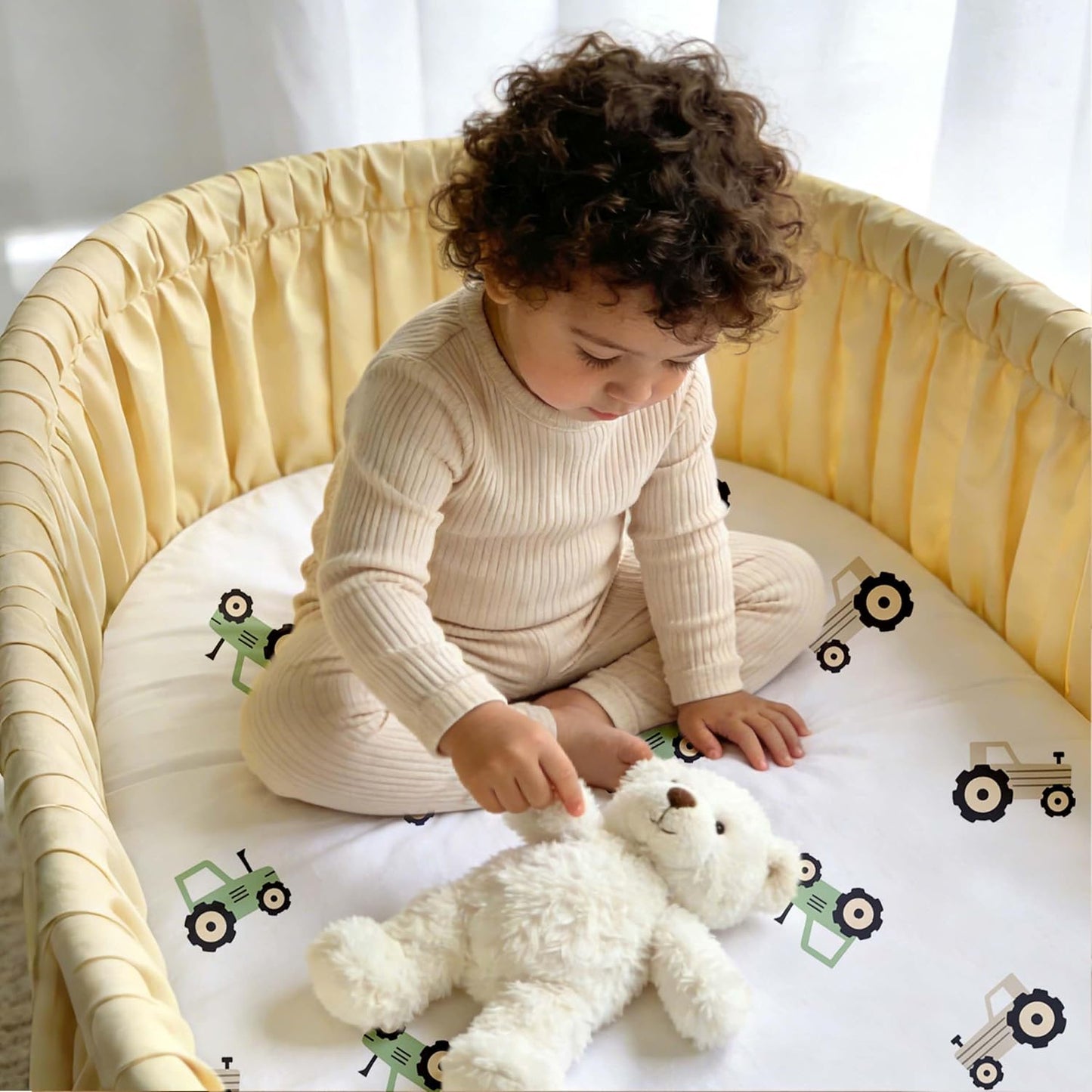 Bedside Sleeper Bassinet Fitted Sheets 20 x 33, 3 Pack Baby Delight Beside Me Dreamer,Babybond,Jimglo,koola,cowiewie,fodoss, Dream On Me Baby Square Bassinet, Pink Animal