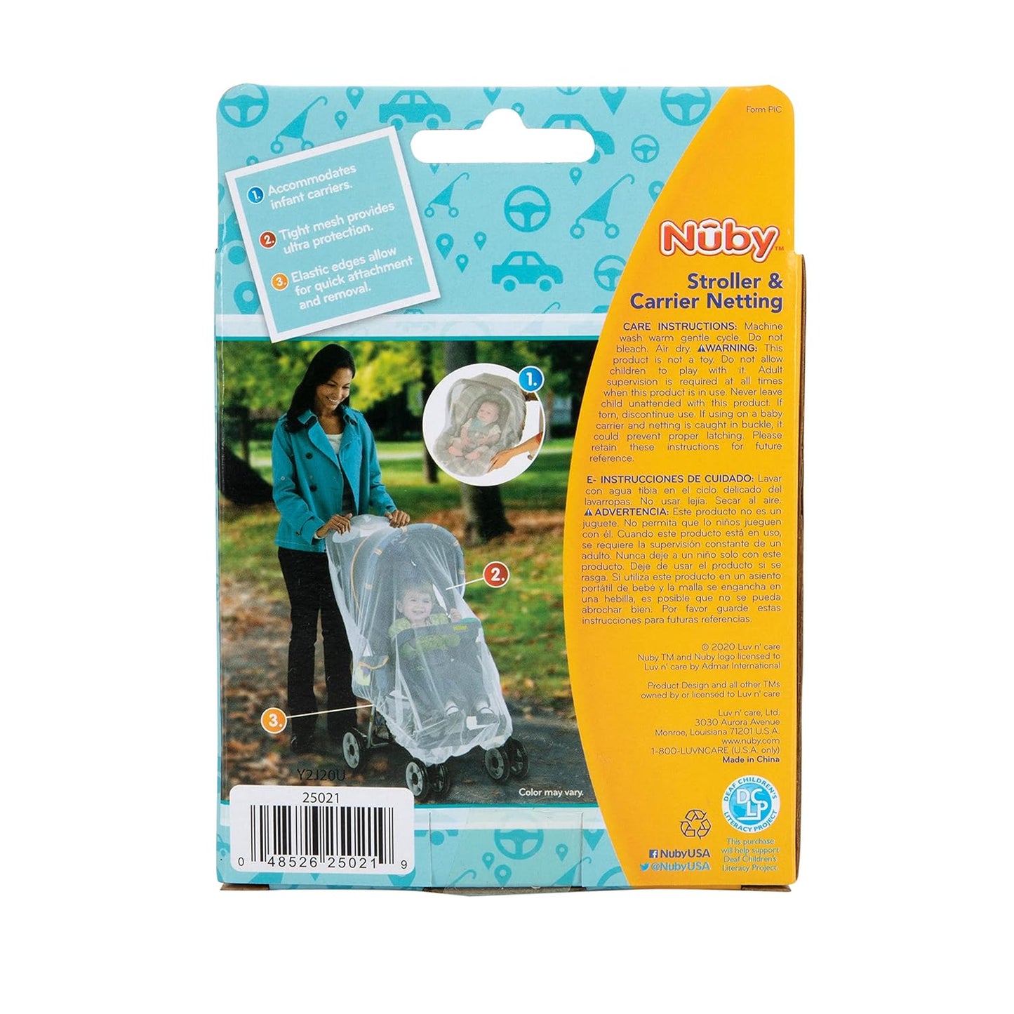 Nuby Eco Baby Stroller Weather Shield and Bug Netting Set - Stroller Rain Cover and Mosquito Net for Babies and Toddlers - Fits Most Strollers and Carriers