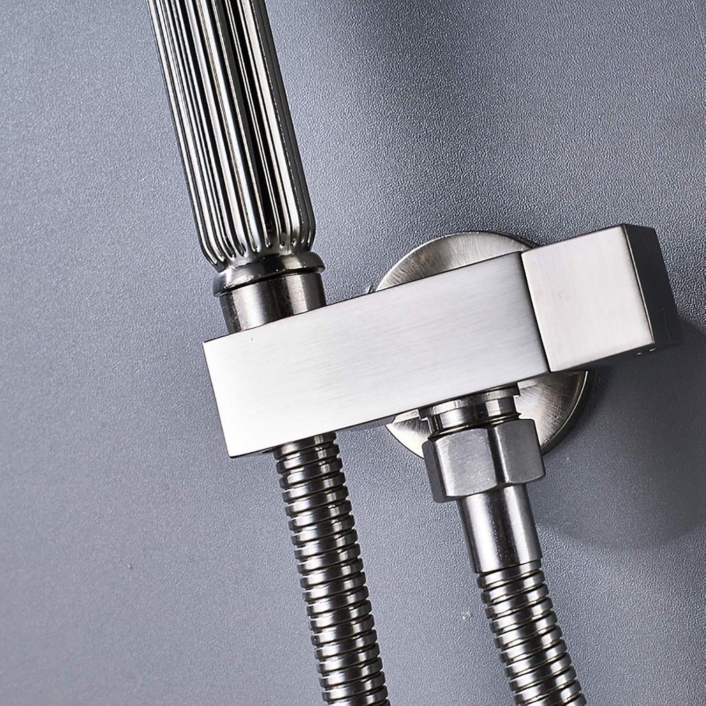 Handheld Bidet Sprayer for Toilet with Single Cold Water, Wall Mounted Bathroom Cloth Diaper Set Brass Kit for Pet Bathing, Personal Hygiene,Brushed Nickel(Chrome)