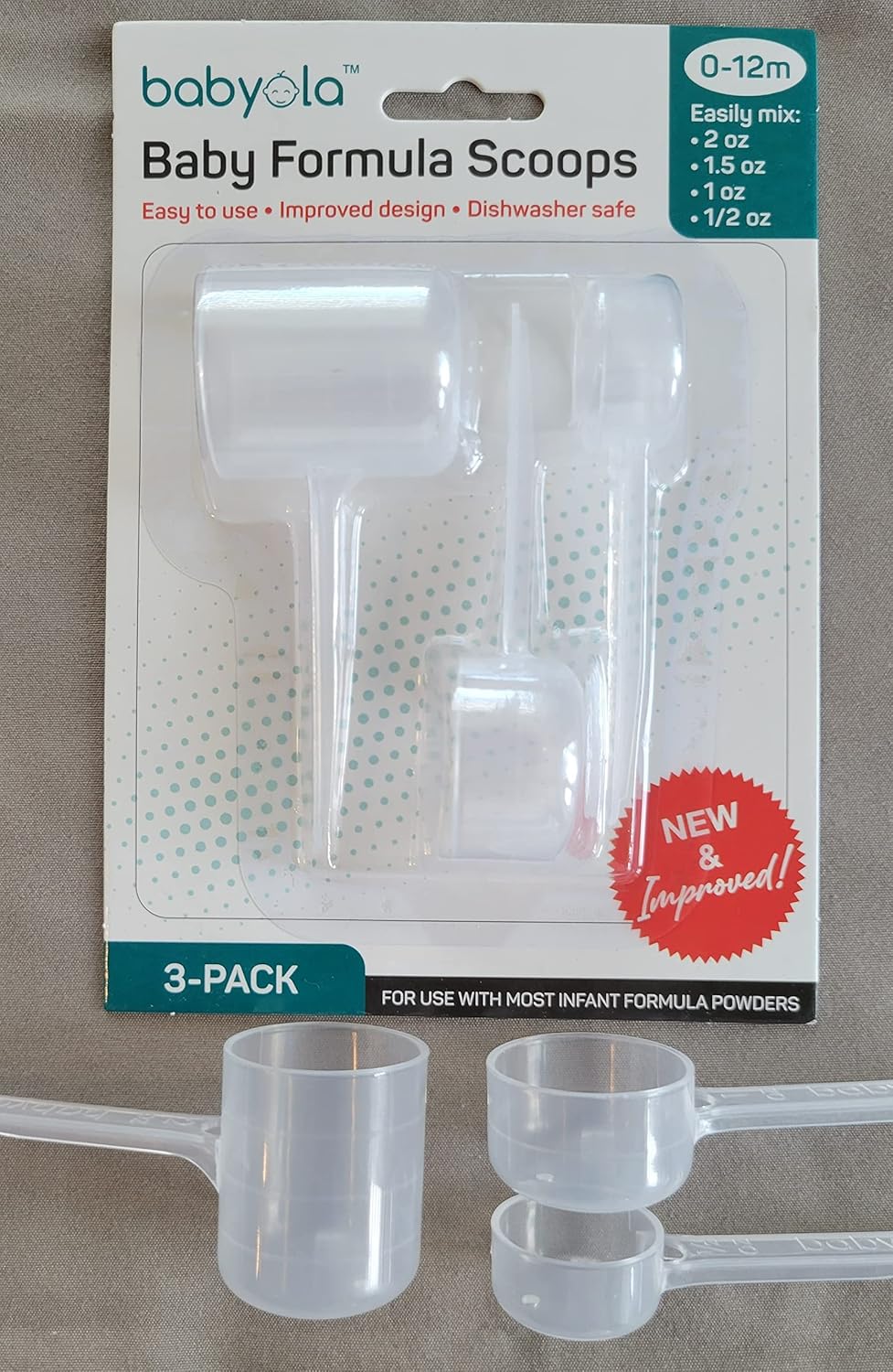 Baby Formula Scoops for Infants & Newborns; Easily make 1/2oz, 1oz or 2oz of milk
