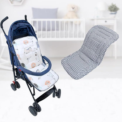 Baby Stroller Cushion,Infant Car Seat Insert-Reversible Universal Breathable and Soft Newborn seat Liner for Stroller,100% Cotton Seat Pad Liner for Newborns-34x78cm,1 Pack(Lion Dinosaur)