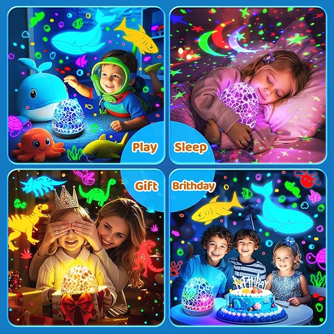 Sensory Lights Kids Sound Machine Night Light Projector Sensory Toys for Kids with Autism Toys for Boys 3-10 Boys Toys | 15 White Noise 3D Films 31Colors Night Light for Kids, Baby Gifts for Boy