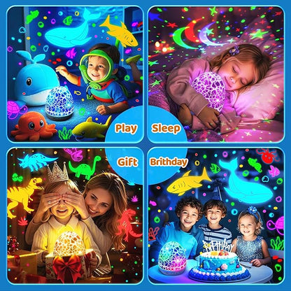 Sensory Lights Kids Sound Machine Night Light Projector Sensory Toys for Kids with Autism Toys for Boys 3-10 Boys Toys | 15 White Noise 3D Films 31Colors Night Light for Kids, Baby Gifts for Boy