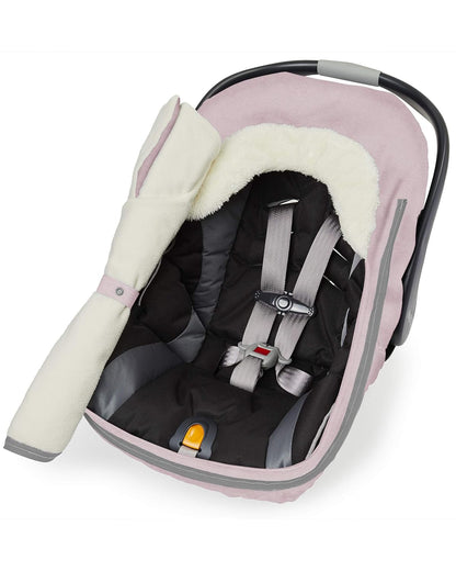 Skip Hop All Seasons Baby Car Seat Cover 4 in 1 Universal Fit with UPF40+ Sunshade and Water Resistant Fabric Oat