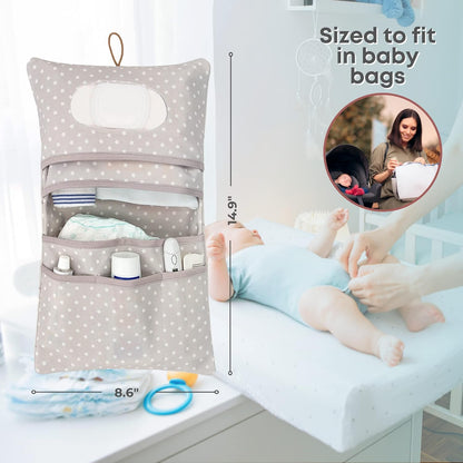HAMUR Baby Diaper Bag Organizer – Travel-Friendly, Compact & Foldable | Stroller Pouch for Newborn Essentials – Must-Have for Boys & Girls (Leaves)