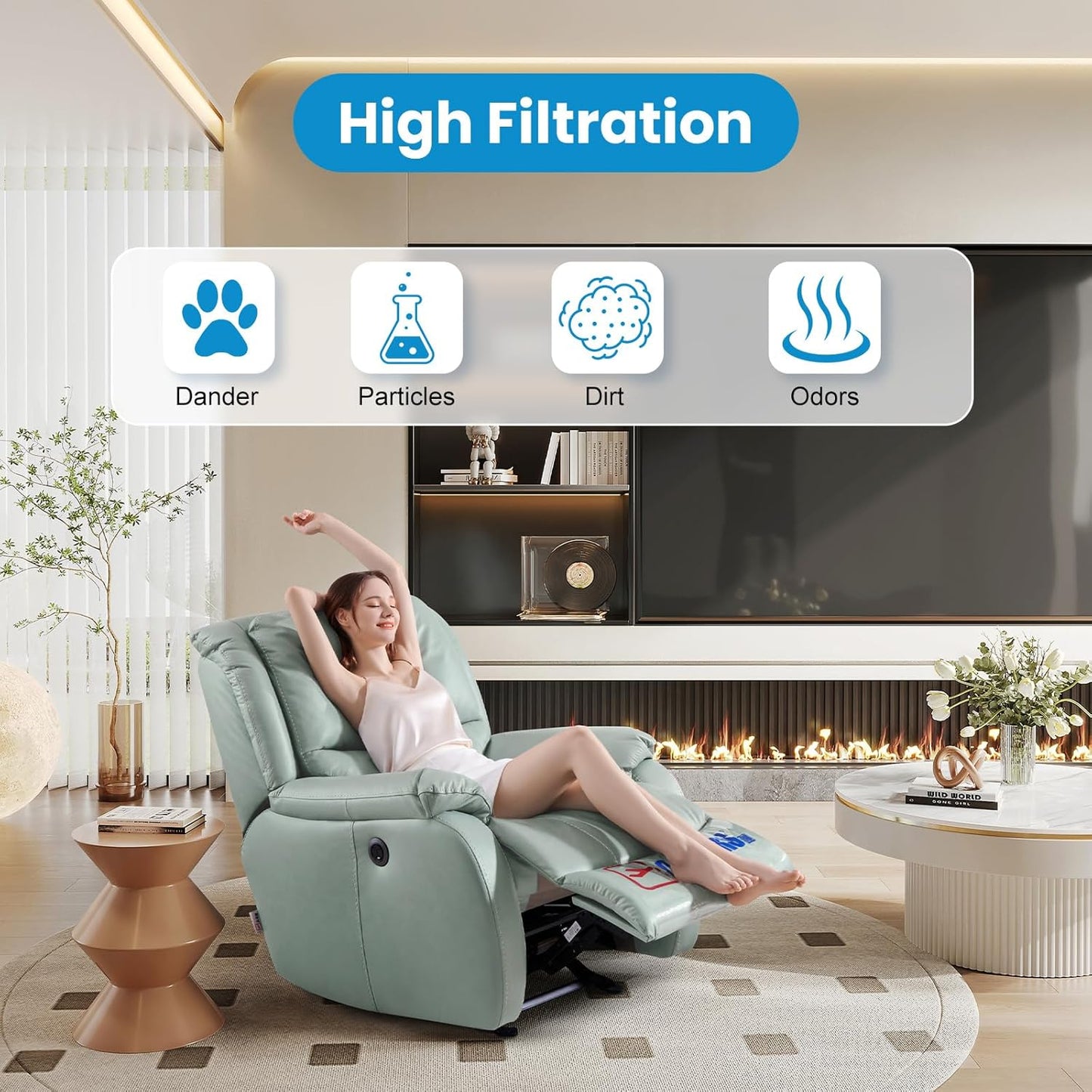 For Canopy Humidifier Wicking Filter Replacement 2.0, Compatible with Canopy Bedside and Nursery Humidifier 2.0,Wood Pulp & Paper Filter,4 Pack (Blue)