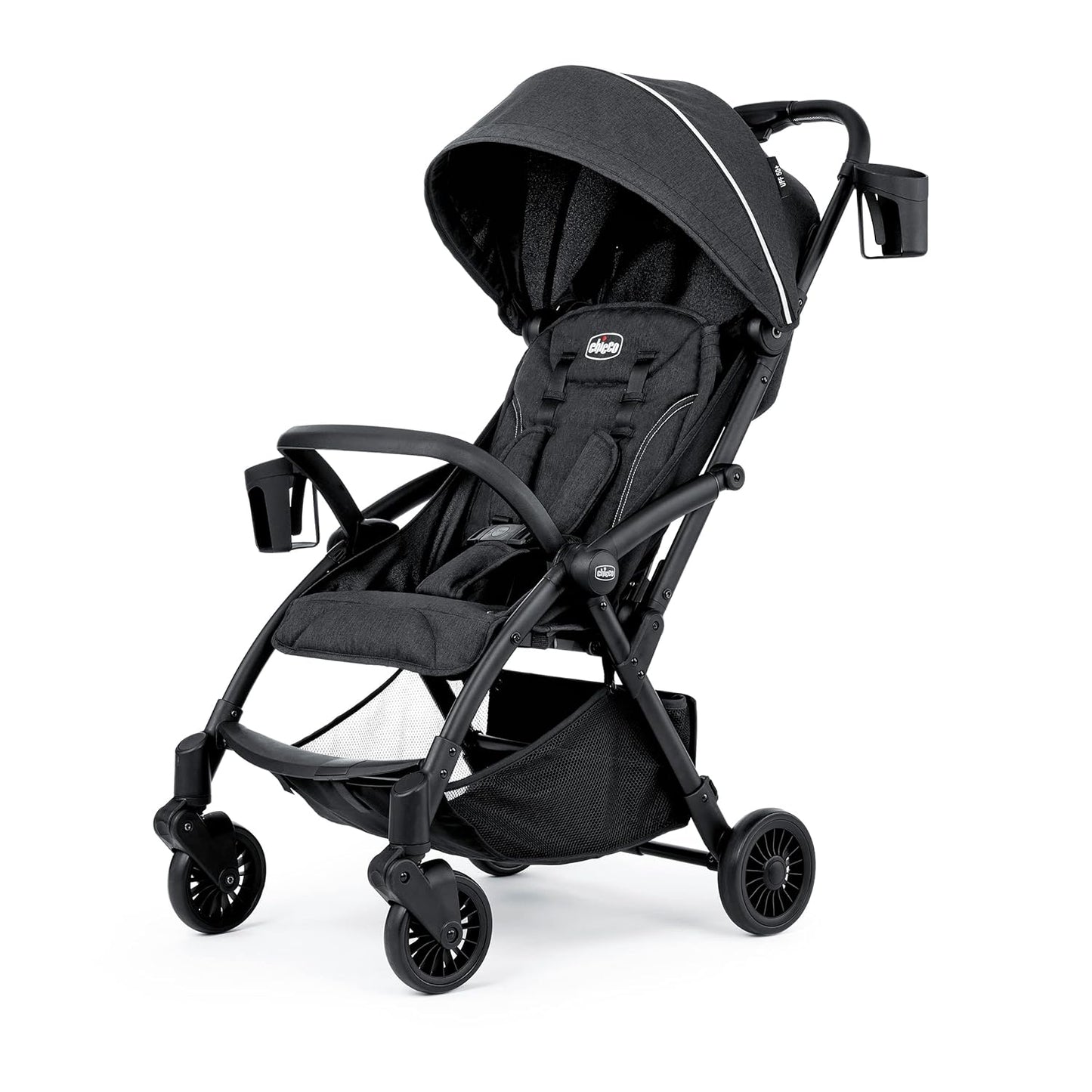 Chicco Presto Self-Folding, Compact Stroller with Canopy, Lightweight Aluminum Frame Umbrella Stroller, for Babies and Toddlers up to 50 lbs., Graphite/Grey