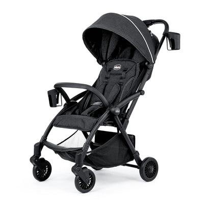 Chicco Presto Self-Folding, Compact Stroller with Canopy, Lightweight Aluminum Frame Umbrella Stroller, for Babies and Toddlers up to 50 lbs., Graphite/Grey