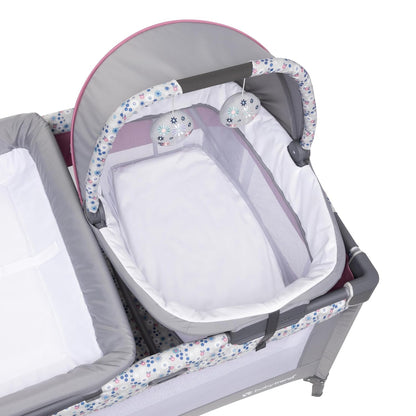Baby Trend Nursery Den Playard with Snooze Pod and Flip Over Changer, Diamond Sage