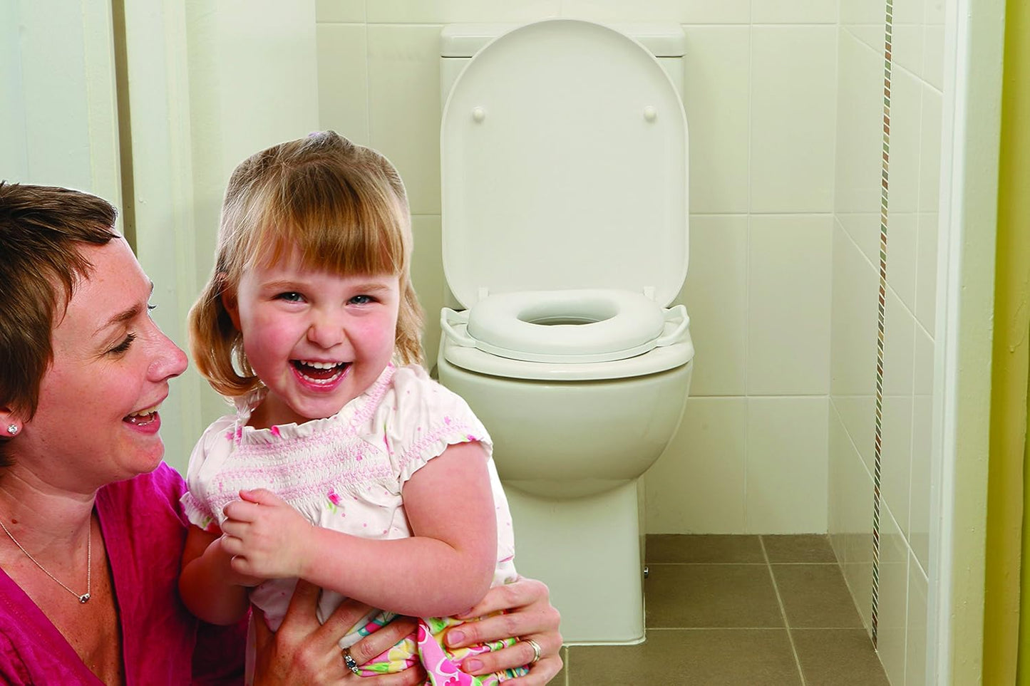 Dreambaby Potty Toilet Seat, Softly Padded with Grip Handles - White - Model L674