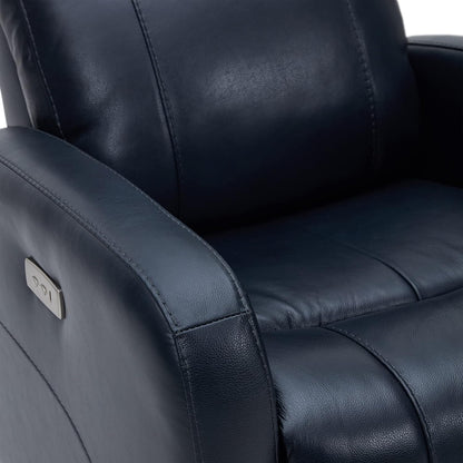 CHITA Genuine Leather Power Recliner Chair for Adults, FSC Certified Electric Nursery Swivel Glider for Living Room, Camel Brown
