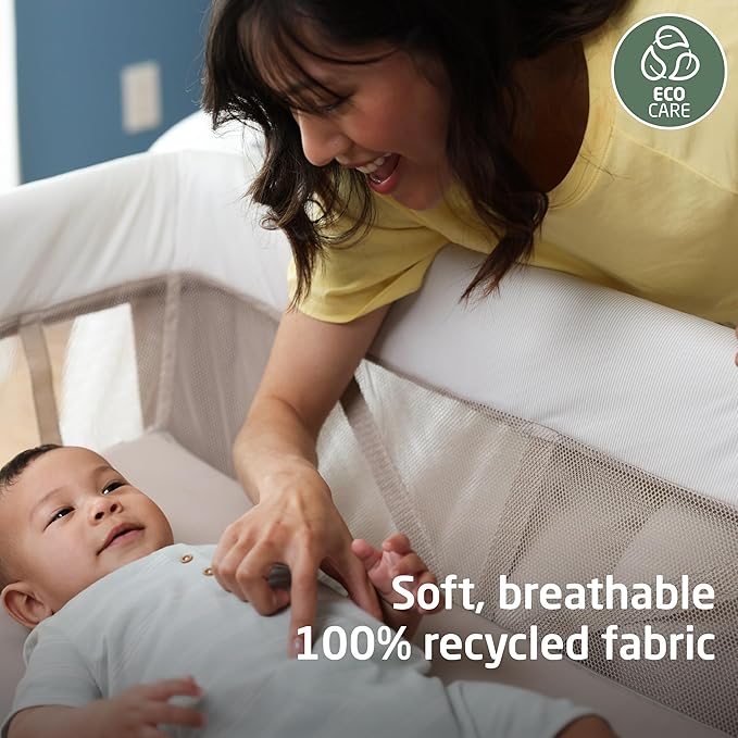 Maxi-Cosi Swift Baby Playard with Mat, Baby Playpen, Play Yard with Bassinet, Portable Playpen for Babies and Toddlers, Truffle