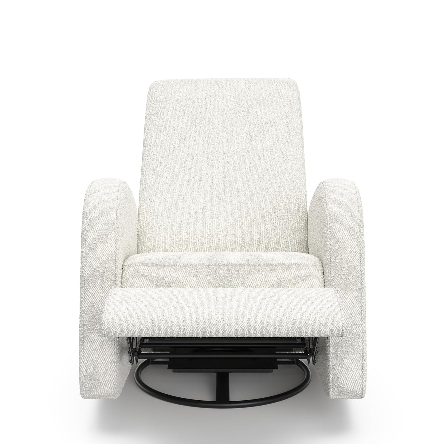 Storkcraft Santa Monica Power Recliner Swivel Glider (Dune Basketweave) – Effortless Electronic Power Recline, USB-A & USB-C Charger