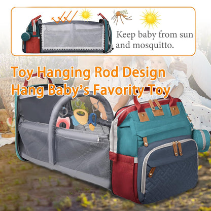 Astro alan Baby Diaper Bag with Changing Station, Waterproof Diaper Bag Backpack for Moms Dads with USB Charging Port, Baby Shower Gifts, Large Capacity diaper backpack, Grey