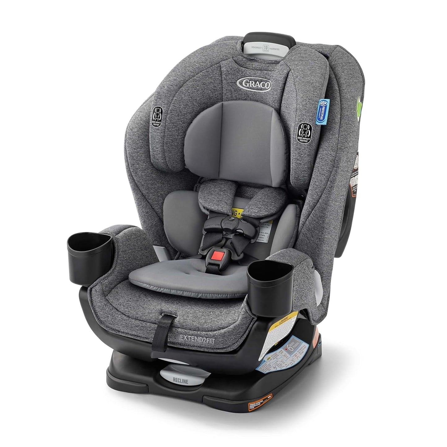Graco Extend2Fit 3-in-1 Convertible Car Seat, 3 Modes – Rear Facing, Forward Facing Baby Car Seat and Highback Booster Seat, Adjustable Extension Panel for Extra Legroom, Ashten
