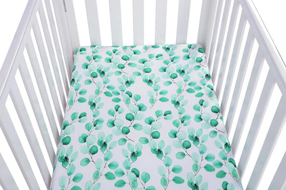 Onacosht Pack and Play Sheets 3 Pack for Baby Boy, Stretchy Jersey Knitted Portable Mini Crib Sheets Playard Mattress Cover, Woodland Animal Elephant Fox Lion Bear Giraffe Zebra Printing
