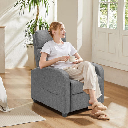 Sweetcrispy Recliner Chair, 360 Swivel Rocker Chair for Adults, Glider Rocker Recliners, Nursery Chairs for Living Room, High Back, Upholstered Deep Seat, Classical Brown