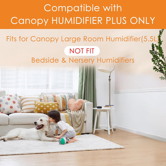 4 Pack Upgraded Replacement Wick Filters Compatible with Canopy Bedside & Nursery Humidifiers, Humidifier Wicking Filter Lasts Up to 6 Weeks