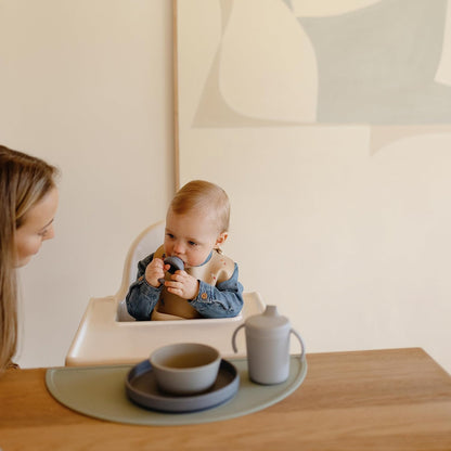 mushie Classic Silicone Suction Plate | BPA-Free Non-Slip Design (Daffodil)