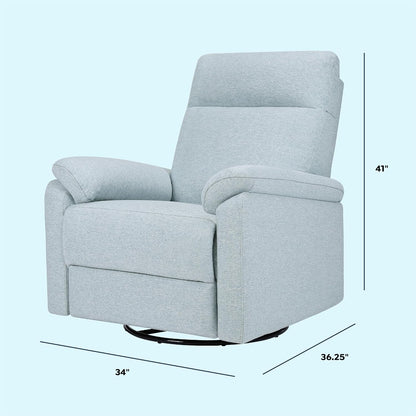 Davinci Suzy Glider Recliner Nursery Chair - Glider Rocking Chair for Nursery and Living Room - GREENGUARD Gold, FSC & Certi-PUR US Certified - 360° Swivel Rocker Recliner Chair (Cozy Cream Boucle)