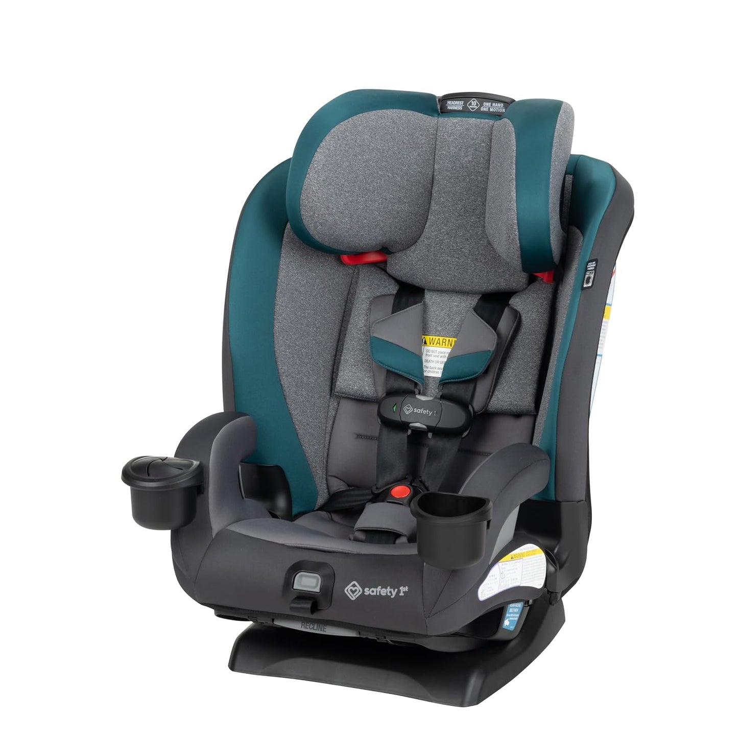 Safety 1st EverSlim 4-in-1 Convertible Car Seat, SecureTech Chest Clip, Ultra-Slim, 4-Mode Infant to Booster, Baby Car Seat, 5-100 lbs, Memory Foam, Office Space